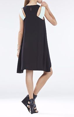 Robe Cocktail BCBG Max Azria - Noir, Encolure Croisée - Taille XXS - Neuf Avec étiquettes