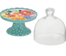 Pioneer Woman ~ FLEA MARKET ~ Ceramic ~ Cupcake Stand ~ Scalloped Edges