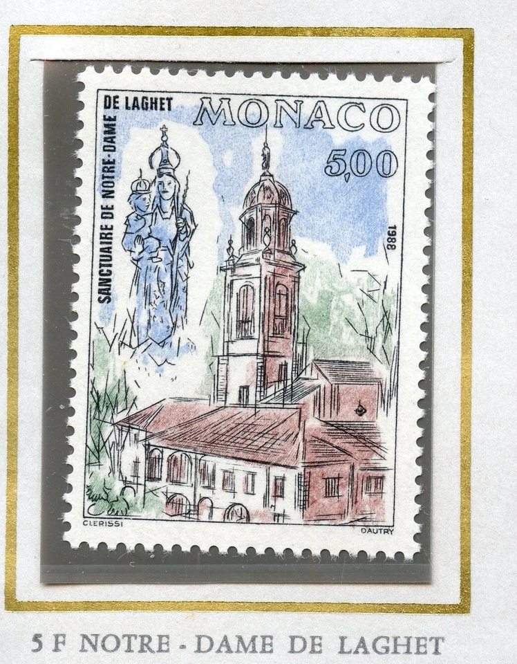 PHOTO CONTRACTUELLE TIMBRE DE MONACO NEUF N° 1635 ** SANCTUAIRE DE LAGHET - Photo 1/1
