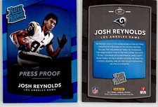 Josh Reynolds 2017 Donruss Press Pass Blue #301 A&M Rams Broncos RC VG
