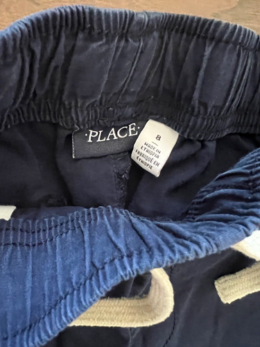 Lot 4x THE CHILDREN'S PLACE navy Boys Uniform Stretch Pull On Jogger Pants sz 8 - Picture 3 of 4