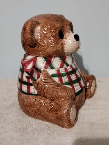 Tarro de galletas de cerámica Holiday Workshop TEDDY BEAR - Viene en caja original - Imagen 3 de 15