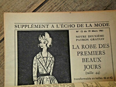 6 Suppléments L'Écho De La Mode - Année 1961 - Magazines Vintage Français