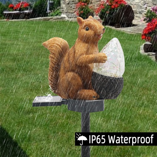 Upgraded Solar Garden Lights Outdoor Decor Solar Squirrel Stake Lights Colorf... - Picture 4 of 6
