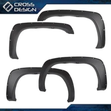 Pocket Style Bolt On Rivet Fender Flares Fit For 99-06 Chevy Silverado Sierra 