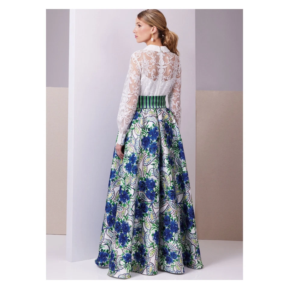 Vogue Schnittmuster V2029 - Kleid - Kleid aus langem Rock mit Spitzenbluse - Bild 3 von 4