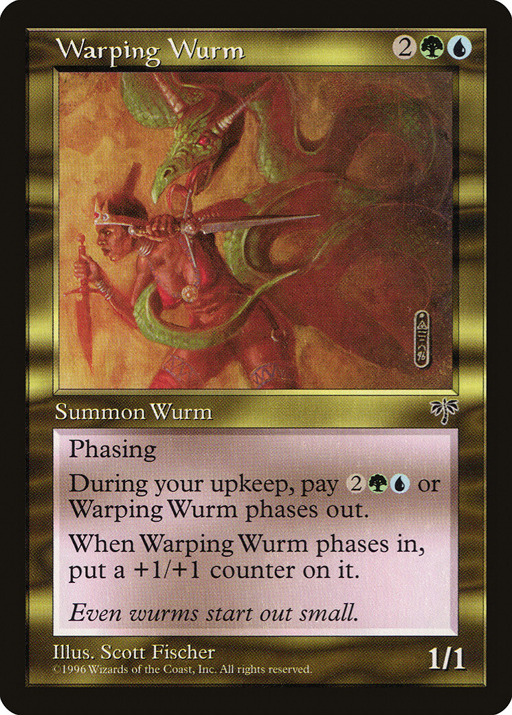 Warping Wurm Mirage PLD Blue Green Rare MAGIC THE GATHERING MTG CARD ABUGames