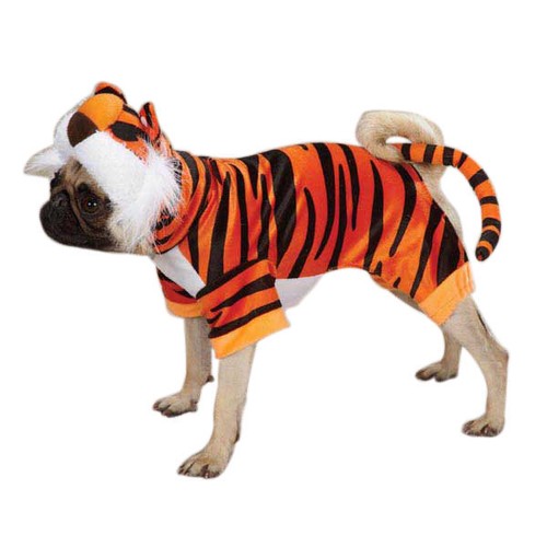 Bengal Buddy Dog Costume Tiger Plush Hook & Loop Closures Whiskers