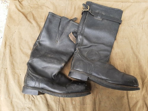 Botas de campo soviéticas rusas cálidas lona talla 41 (262) US8 con cinturones - Imagen 4 de 12
