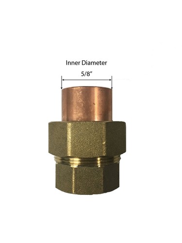 Libra Supply 1/2 inch, 1/2'' Lead Free Copper Sweat Female Union CxF, 5 Pack