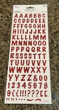 The Paper Studio Red Epoxy Alphabet Stickers 1 Sheet 3/4"