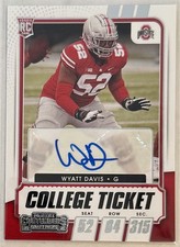 Wyatt Davis 2021 Panini Contenders Draft Picks Auto Ohio State Buckeyes 