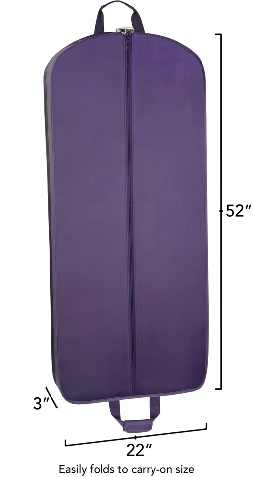 ® 52” Bolsa de ropa de viaje de lujo para llevar, perfecta para vestidos y ropa más larga... Foto 2 de 4