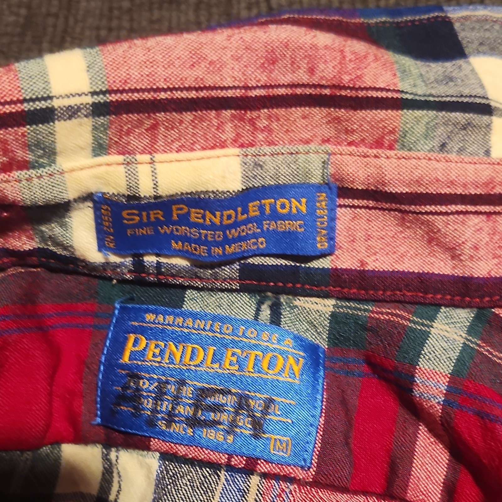 VNTG Pendleton Sir Pendleton Plaid Wool Button-Up… - image 4