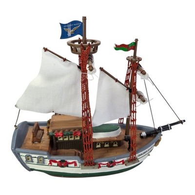 Lemax Golden Eagle Sailboat Christmas Village Display Lighted Nautical Decor Box