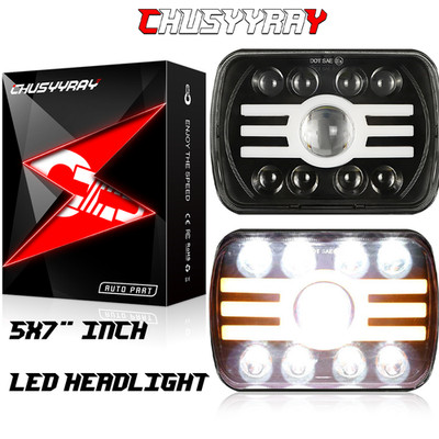 For Chevrolet C10 C20 C30 K10 K20 K30 130W 7x6 inch LED Headlight High Low Beam