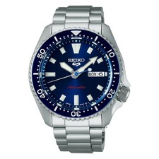 Seiko 5 SKX Sports SRPL83 Automatic Blue Dial Steel Bracelet Watch Japan Made