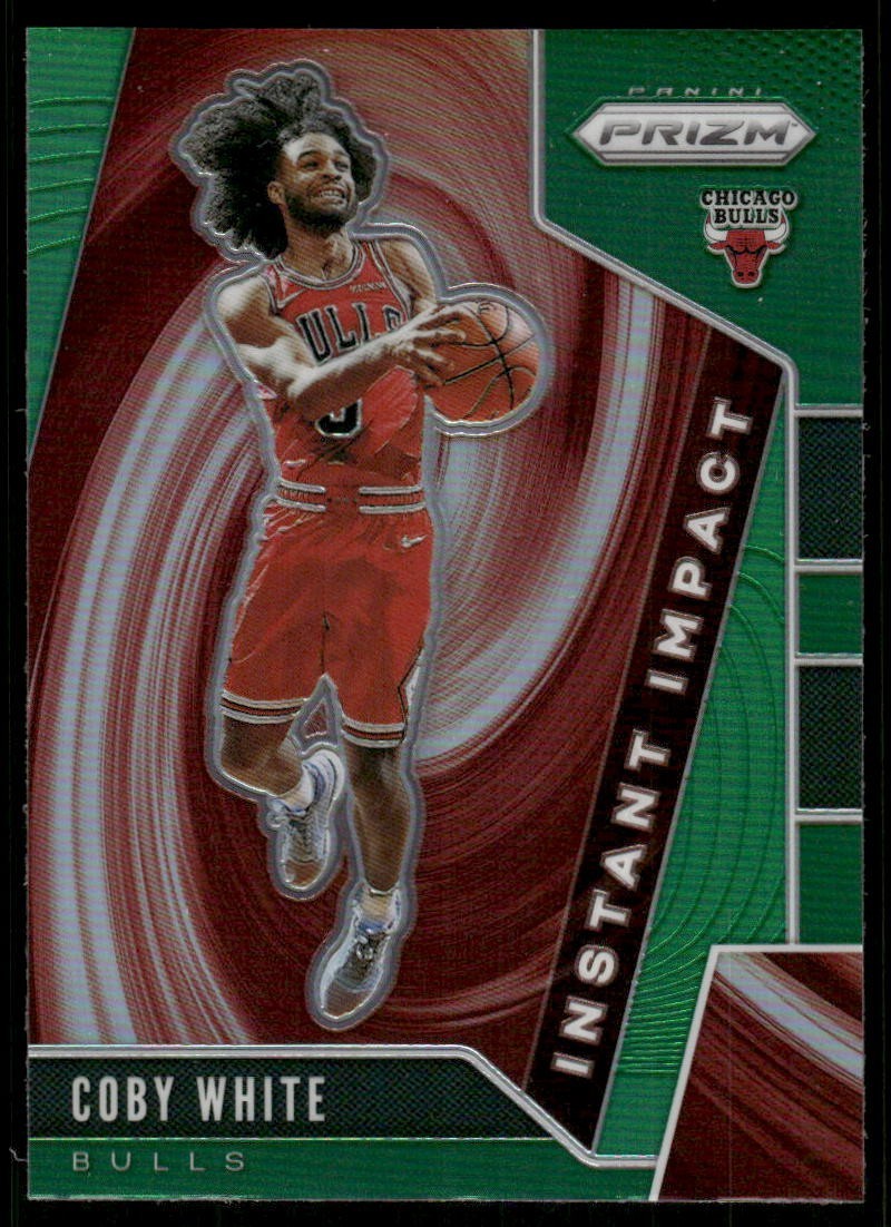 2019-20 Panini Prizm - Instant Impact Coby White #6 Green Prizm (RC)