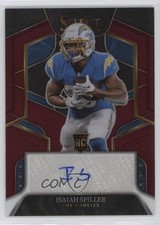 2022 Panini Select Rookie Signatures Maroon Prizm 40/60 Isaiah Spiller Auto 0eo6