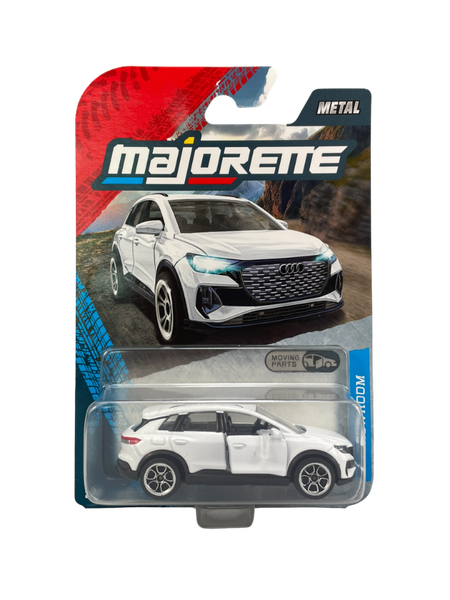 Majorette Showroom Audi Q4 E-TRON Weiss 1:62 Die Cast Metal Model Neu-image