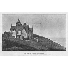 LOWESTOFT The Clyffe, Corton - Antique Print 1891