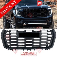 For 2025 2026 Gmc Yukon Denali Front Bumper Grille Black W Back Camera Mount