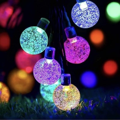 Lezonic Solar Lichterkette Außen wasserdicht 50LED 7M/23F mehrfarbig