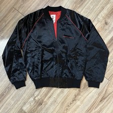 Vtg High Five McDonnell Douglas T-45A Goshawk Satin Bomber Jacket Mens Large USA