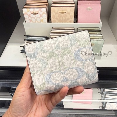 Coach Snap Wallet In Pretty Signature Canvas CEC37 signature