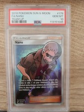 PSA GEM MINT 10 NANU TRAINER 2019 SUN AND MOON TEAM UP #179/181 on eBay