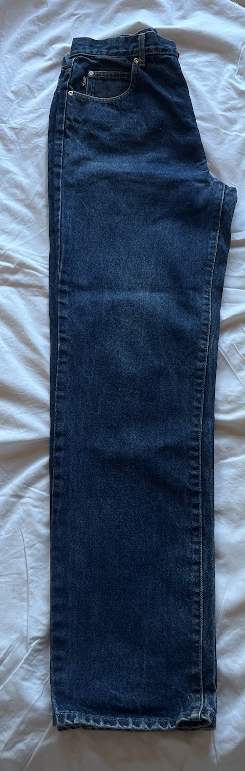 Jeans uomo Yves Saint Laurent anni 90 vintage blu navy W30 L32