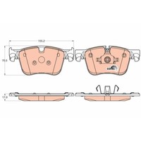 Bremsbelagsatz Scheibenbremse TRW GDB2035 Cotec FüR CitroëN Peugeot (Df Psa)