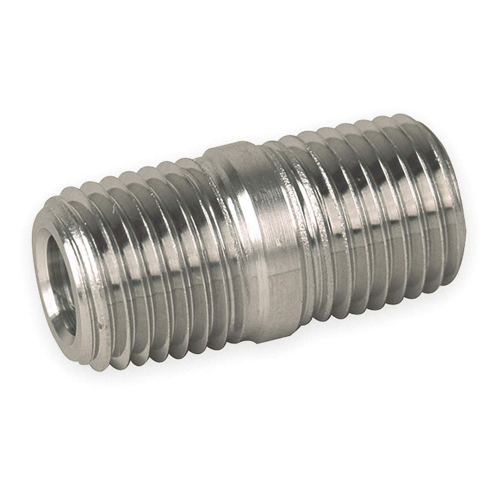 PARKER 8-8 MCN-SS Close Nipple,1/2 In.,Threaded,1.50 In. L 1DFX4