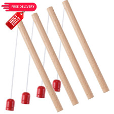 Sumind 4 Pieces Wooden Magnetic Fishing Poles Magnet Small, Red 