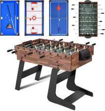 Foldable Multi Game Table 4 In 1 Combo Game Table Set with Ping Pong Hockey Pool