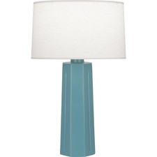 Lámpara de mesa buffet Robert Abbey Mason TL Mason 26" de alto - azul