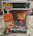 BILLY WEST SIGNED FUTURAMA PHILIP J. FRY FUNKO POP #1755 JSA/COA