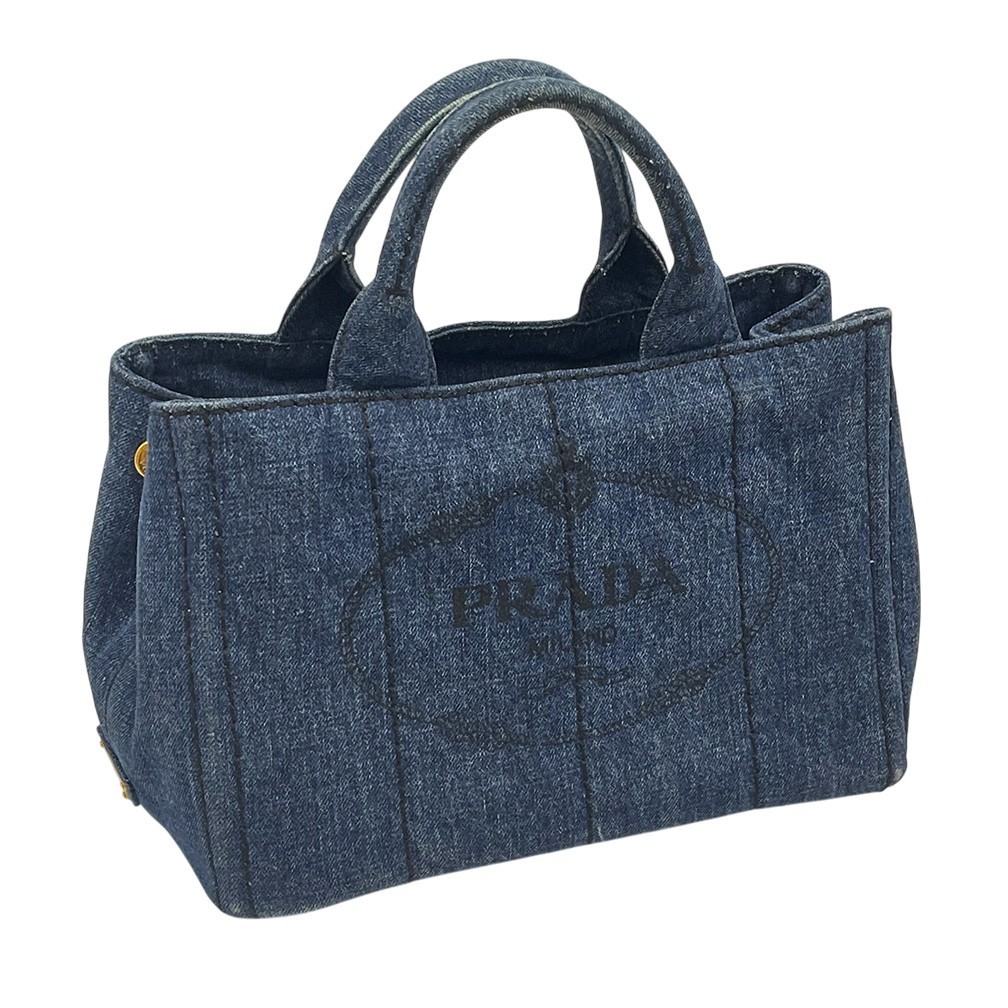 Prada Handbag PRADA Bag BN2439 Canapa Tote Mini CANAPA Canvas Denim Mini Size Lo thumbnail 2