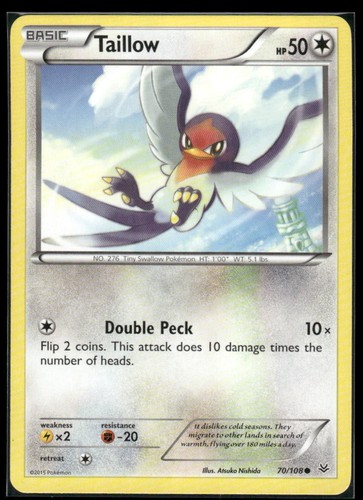 Taillow 70/108 C Roaring Skies Pokemon LP AD-103