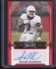 2022 Leaf Draft #BA-SM2 Sincere McCormick Autographs Red