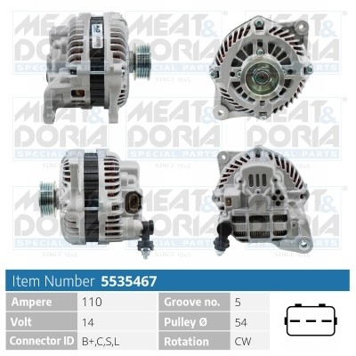 Meat & Doria Generator FüR Subaru Justy IV Forester SG 2.0 AWD Sh_ 2.5-image