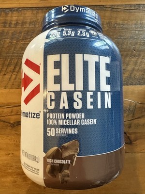 Elite Casein , Rich Chocolate, 4 lb (1.8 kg) Exp 7/2027