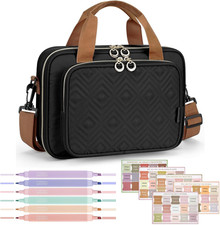 Bible Cover Case for Women, Large Bible Bag Carrying Case with Shoulder Strap, B