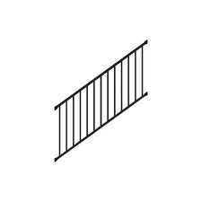 Westbury 6-ft x 36-in Deck Stair Rail Kit Textured Black