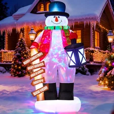 8FT Christmas Inflatables Snowman 2025 NEW LED Outdoor Decoration