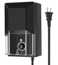 Gardencoin 200W Dual Low Voltage Landscape Transformer 120V AC to 12V/15V Black