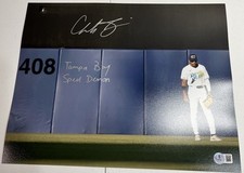 Chandler Simpson Signed Autographed 11x14 Photo TB Rays Baseball Inscription COA