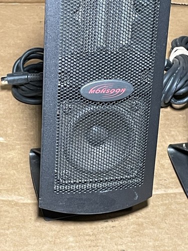 Monsoon Flat Panel Speakers Computer Gaming Old School Retro VTG Audio - Picture 3 of 6