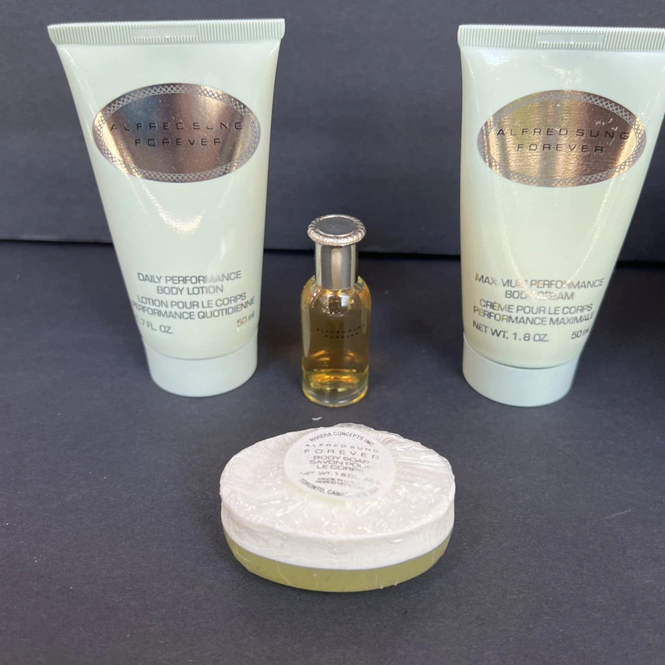 Alfred Sung Forever Mujer Perfume Loción Jabón 4 Piezas Viaje Regalo Set NUEVO LEER Foto 2 de 4