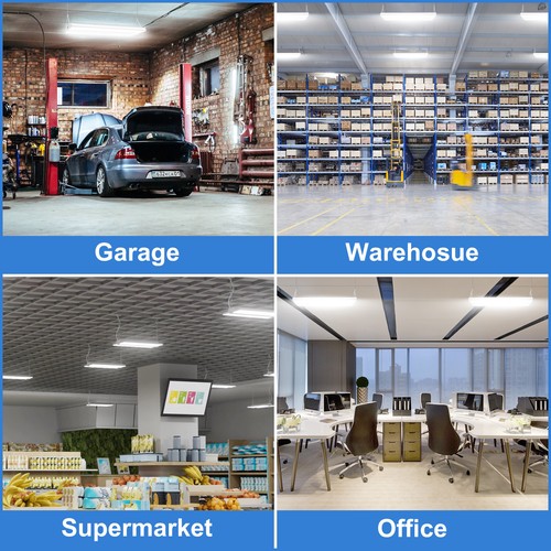LED Linear High Bay Light 300W, Commercial Warehouse Hanging Lights 3000K~5000K - Picture 13 of 13